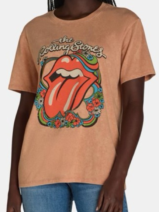 the Rolling Stones Tops - THE ROLLING STONES Terra Cotta Woman’s Short Sleeve Tee Shirt Plus Size XXL (22)